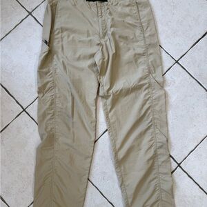PATAGONIA MEN'S HIKING PANTS LIGHTWEIGHT PERFORMANCE NYLON TAN SIZE LARGE